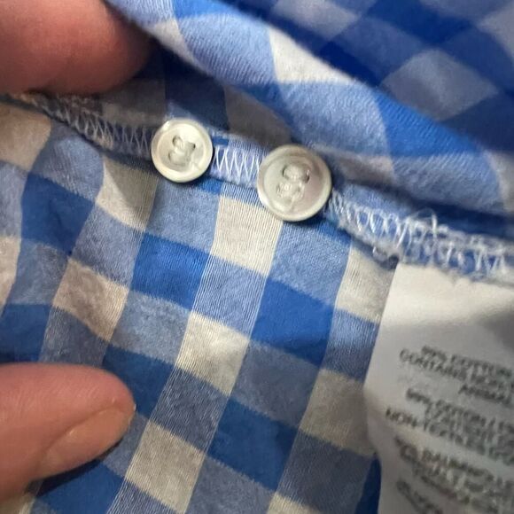 J. Crew blue white checkered gingham tie front boy shirt collared top size 6 - Picture 10 of 10